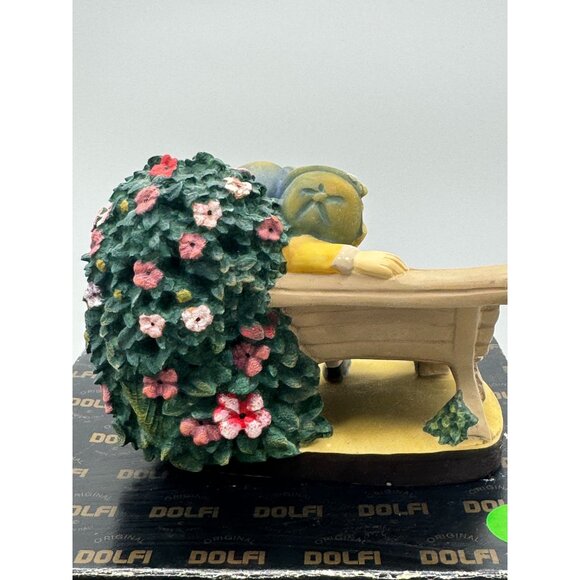 Vintage Dolfi Original Lisi Martin Figurine Boy and Girl on Bench Italy - Picture 5 of 9